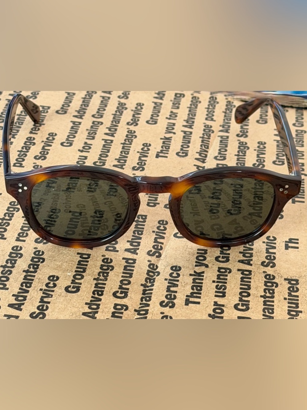 Classic Tortoiseshell Round Sunglasses - Brown Lenses